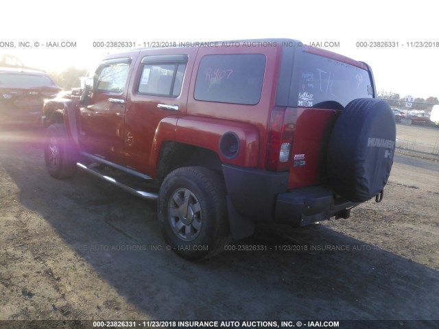 5GTEN13E688142038 - 2008 HUMMER H3 ORANGE photo 3