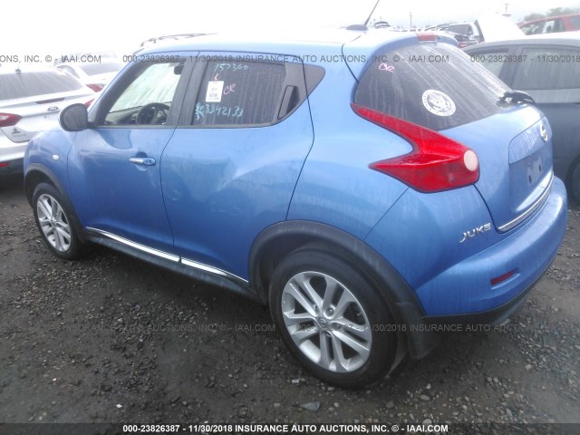 JN8AF5MR2BT018627 - 2011 NISSAN JUKE S/SV/SL BLUE photo 3