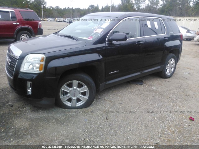 2GKALMEK1D6294748 - 2013 GMC TERRAIN SLE BLACK photo 2