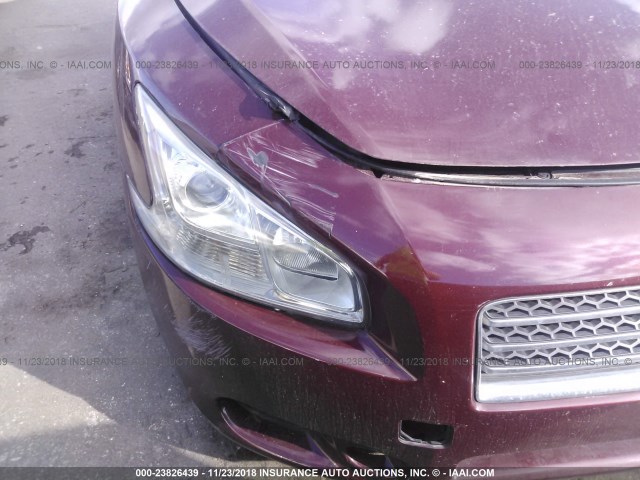 1N4AA5AP2AC870901 - 2010 NISSAN MAXIMA S/SV MAROON photo 6