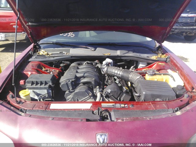 2B3KA43R56H356134 - 2006 DODGE CHARGER SE/SXT RED photo 10