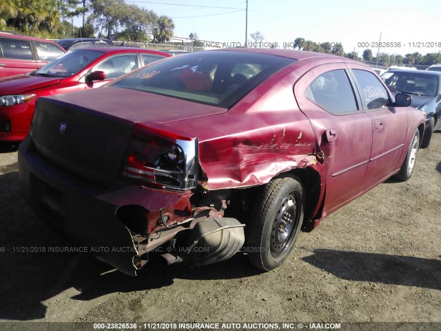 2B3KA43R56H356134 - 2006 DODGE CHARGER SE/SXT RED photo 4