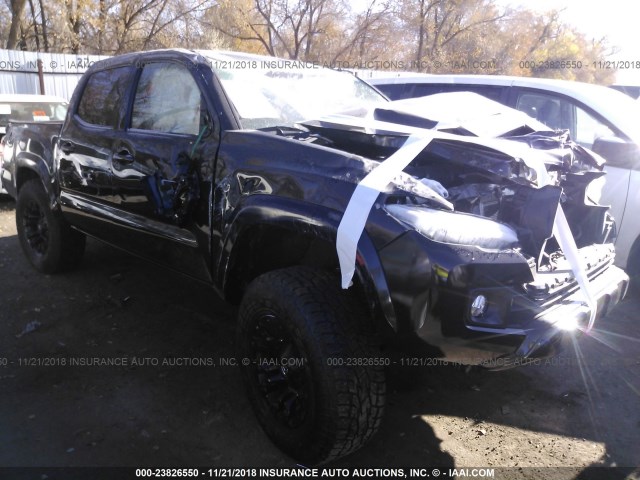 3TMCZ5AN2JM143606 - 2018 TOYOTA TACOMA DBL CAB/SR/TRDSPT/OR/PRO BLACK photo 1