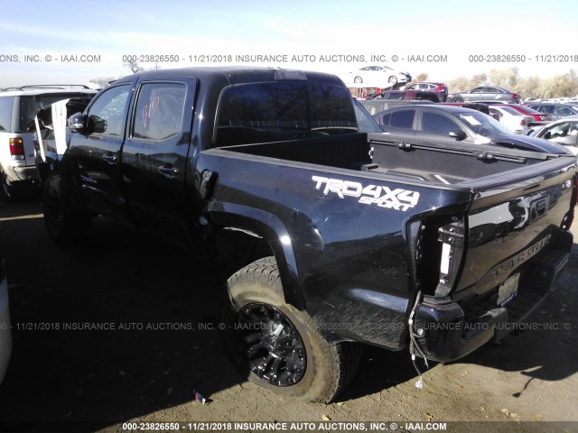 3TMCZ5AN2JM143606 - 2018 TOYOTA TACOMA DBL CAB/SR/TRDSPT/OR/PRO BLACK photo 3