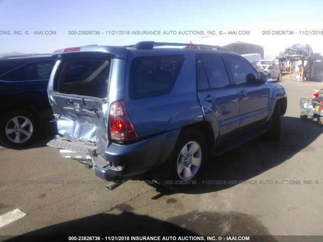 JTEBT14R240035994 - 2004 TOYOTA 4RUNNER SR5/SPORT BLUE photo 4