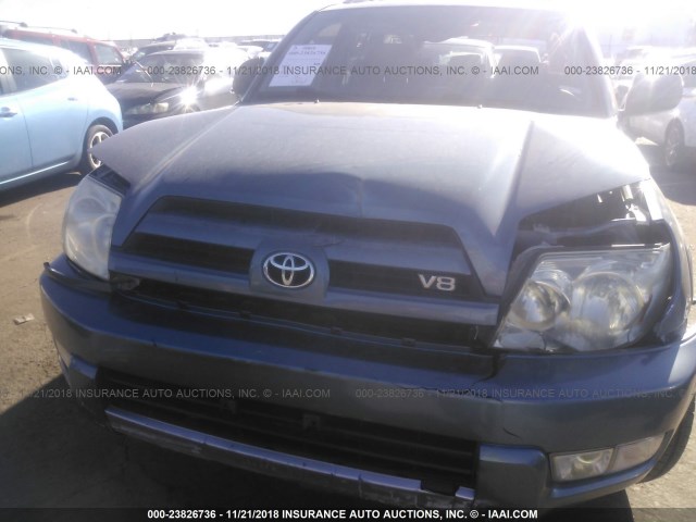 JTEBT14R240035994 - 2004 TOYOTA 4RUNNER SR5/SPORT BLUE photo 6