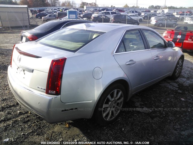 1G6DV57V590130129 - 2009 CADILLAC CTS HI FEATURE V6 SILVER photo 4