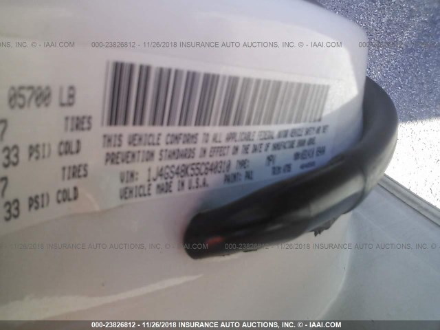 1J4GS48K55C640310 - 2005 JEEP GRAND CHEROKEE LAREDO/COLUMBIA/FREEDOM 白色 照片 9