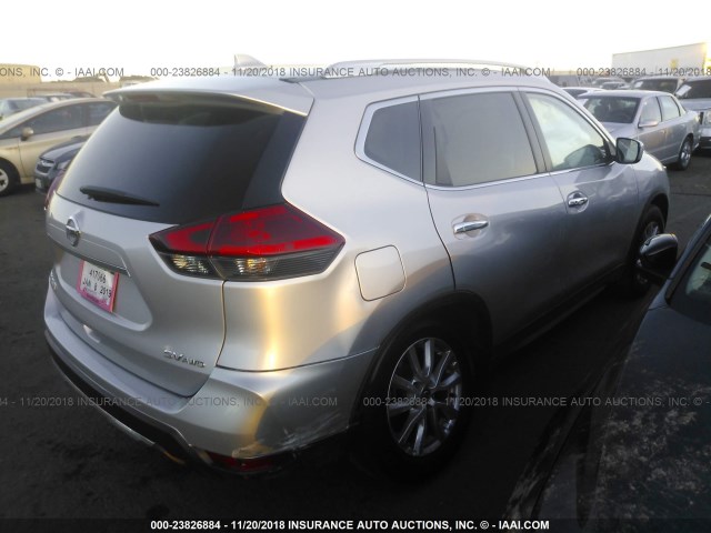 KNMAT2MV5HP513910 - 2017 NISSAN ROGUE S/SV SILVER photo 4