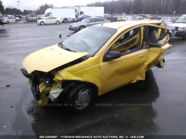 KL1TD62665B374170 - 2005 CHEVROLET AVEO LS YELLOW photo 2