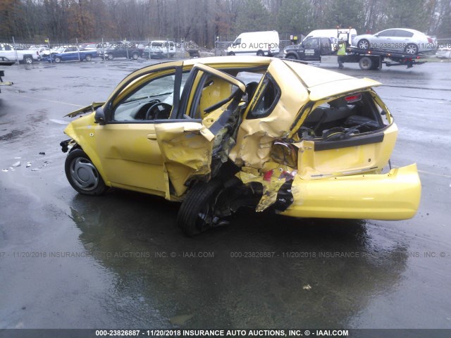 KL1TD62665B374170 - 2005 CHEVROLET AVEO LS YELLOW photo 3