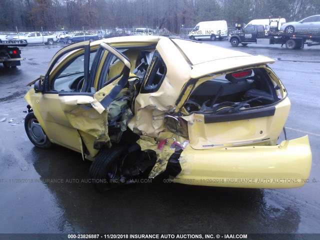 KL1TD62665B374170 - 2005 CHEVROLET AVEO LS YELLOW photo 6