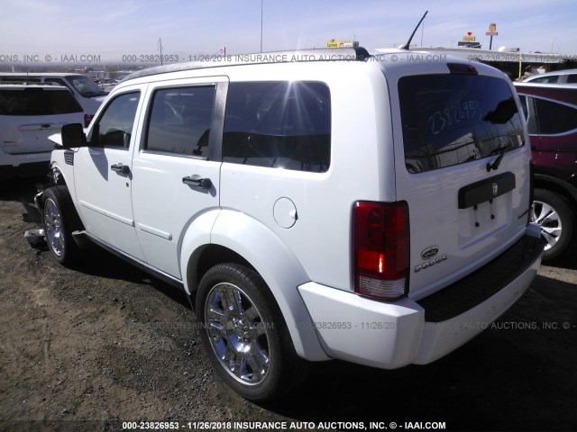 1D4PT4GK0BW605398 - 2011 DODGE NITRO HEAT WHITE photo 3