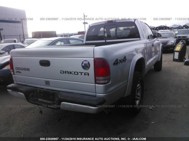 1D7HG32K94S712229 - 2004 DODGE DAKOTA SPORT SILVER photo 4