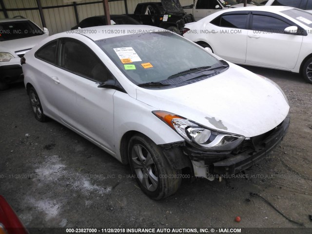 KMHDH6AE2DU004732 - 2013 HYUNDAI ELANTRA COUPE GS/SE WHITE photo 1