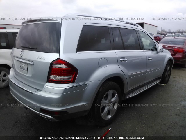 4JGBF7BE1CA802768 - 2012 MERCEDES-BENZ GL 450 4MATIC SILVER photo 4