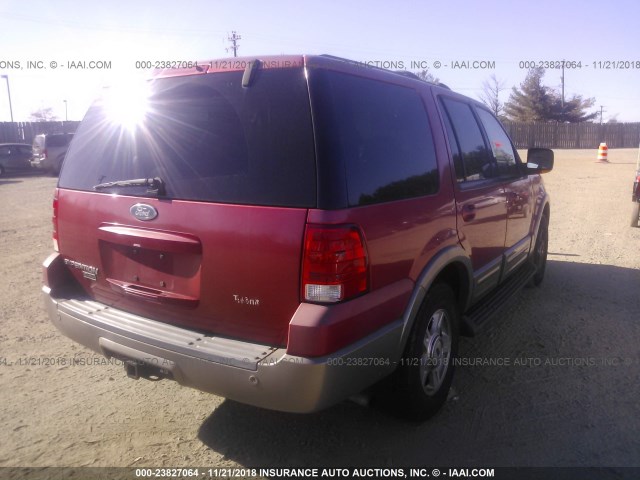 1FMPU18L53LA46428 - 2003 FORD EXPEDITION EDDIE BAUER RED photo 4