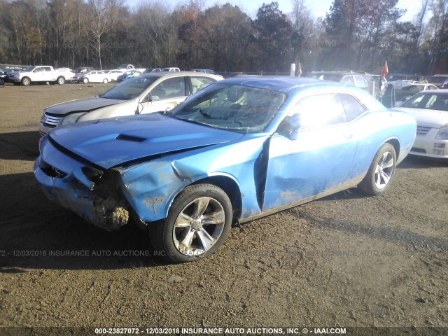 2C3CDZAG0JH311348 - 2018 DODGE CHALLENGER SXT BLUE photo 2