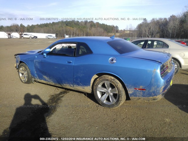 2C3CDZAG0JH311348 - 2018 DODGE CHALLENGER SXT BLUE photo 3