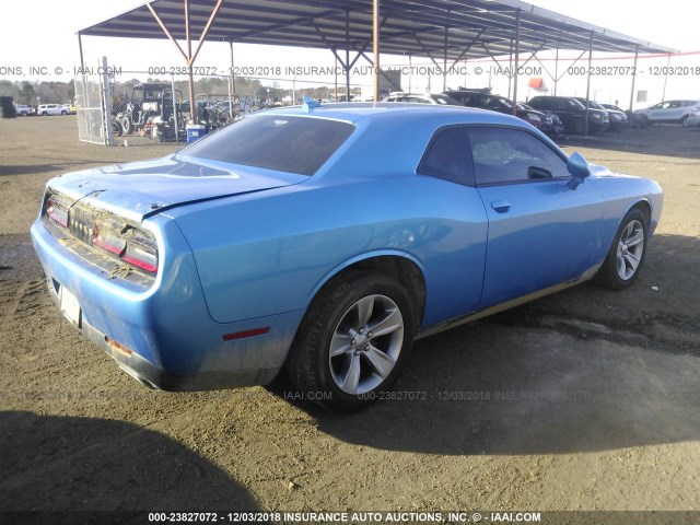 2C3CDZAG0JH311348 - 2018 DODGE CHALLENGER SXT BLUE photo 4