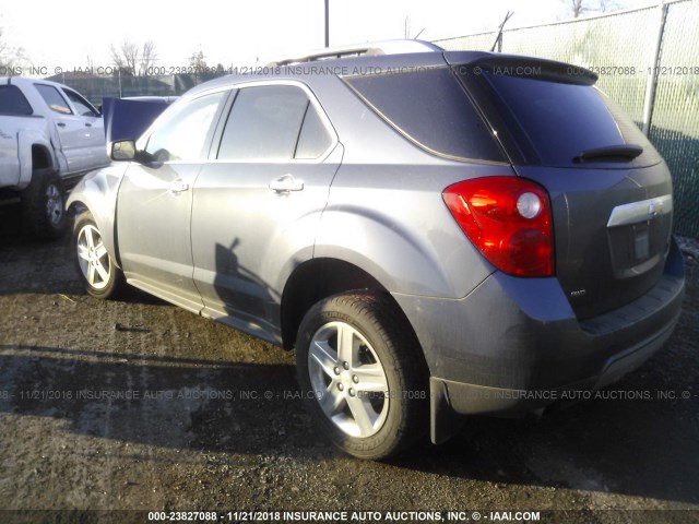 2GNFLHE37E6165214 - 2014 CHEVROLET EQUINOX LTZ GRAY photo 3