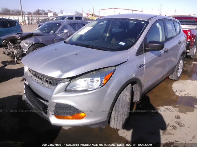 1FMCU0F71EUB45520 - 2014 FORD ESCAPE S SILVER photo 2