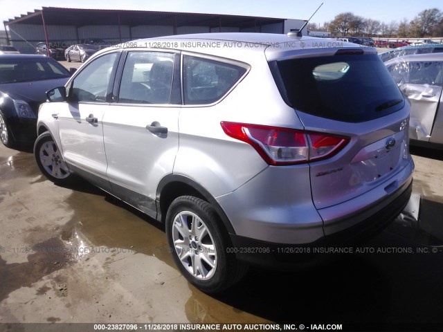 1FMCU0F71EUB45520 - 2014 FORD ESCAPE S SILVER photo 3