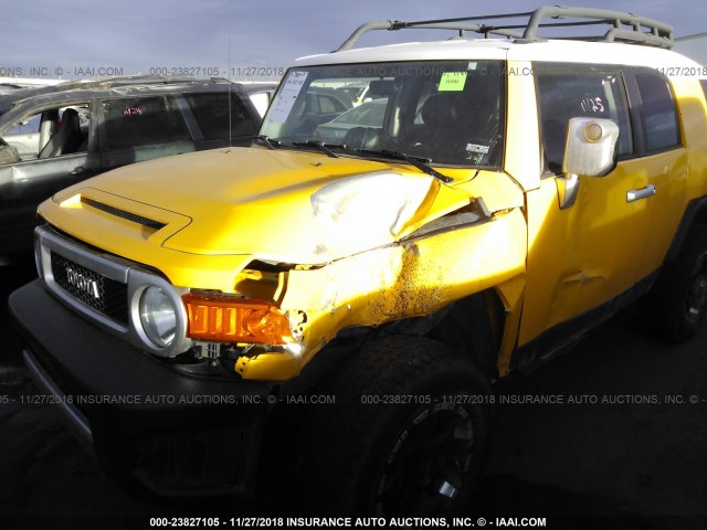 JTEBU11F770026493 - 2007 TOYOTA FJ CRUISER YELLOW photo 6