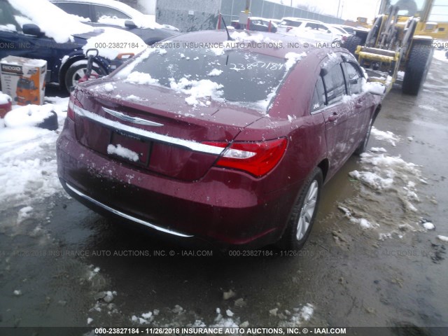 1C3CCBBB7DN694598 - 2013 CHRYSLER 200 TOURING RED photo 4