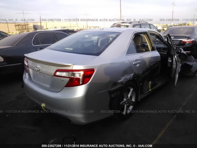 4T1BF1FK3CU577913 - 2012 TOYOTA CAMRY SE/LE/XLE SILVER photo 4