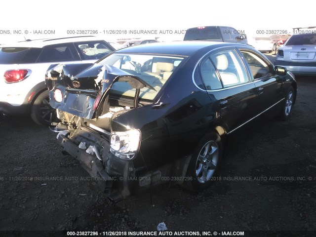 JT8BD69S440193617 - 2004 LEXUS GS 300 BLACK photo 4