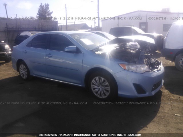 4T4BF1FK5ER337142 - 2014 TOYOTA CAMRY L/SE/LE/XLE Light Blue photo 1