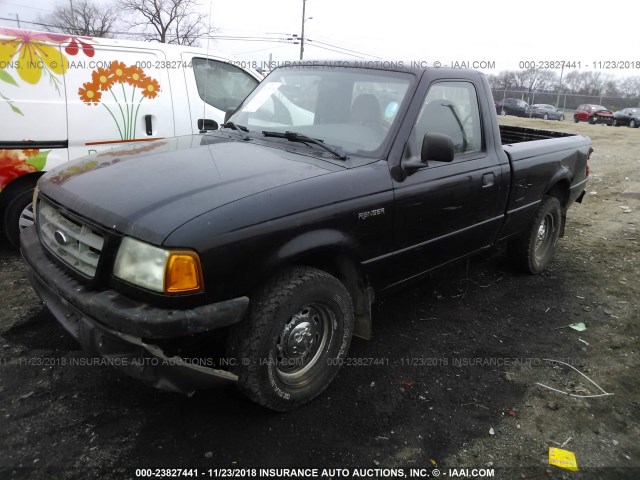 1FTYR10C11TA32092 - 2001 FORD RANGER BLACK photo 2