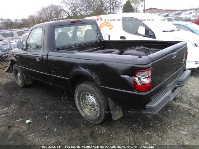 1FTYR10C11TA32092 - 2001 FORD RANGER BLACK photo 3