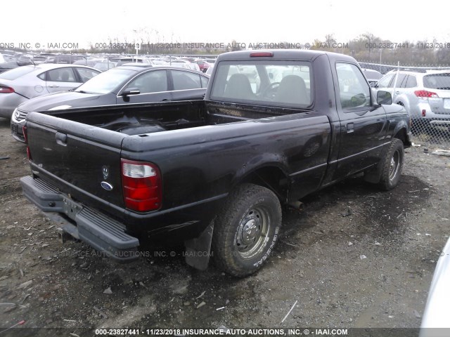 1FTYR10C11TA32092 - 2001 FORD RANGER BLACK photo 4