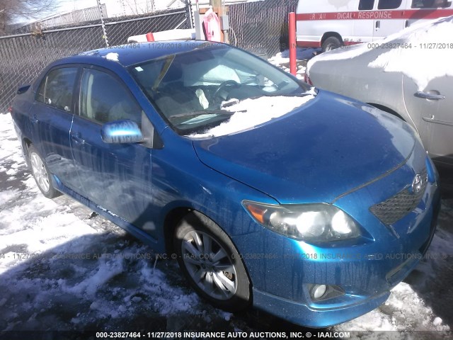 1NXBU40E39Z017845 - 2009 TOYOTA COROLLA S/LE/XLE BLUE photo 1