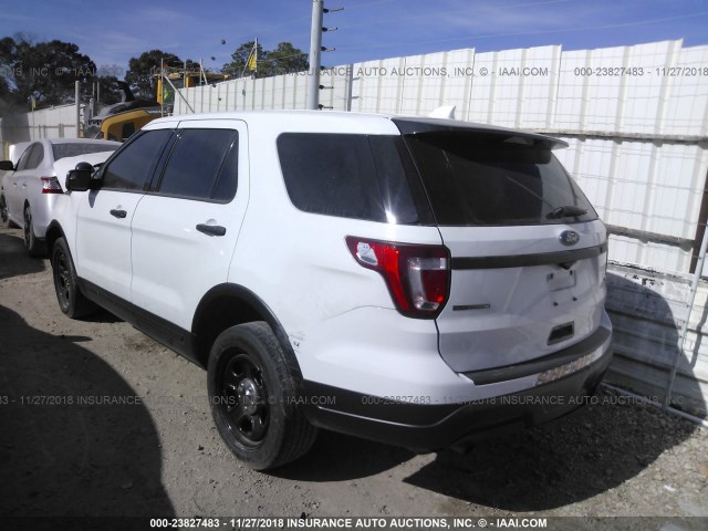 1FM5K8AR1HGC24646 - 2017 FORD EXPLORER POLICE INTERCEPTOR WHITE photo 3