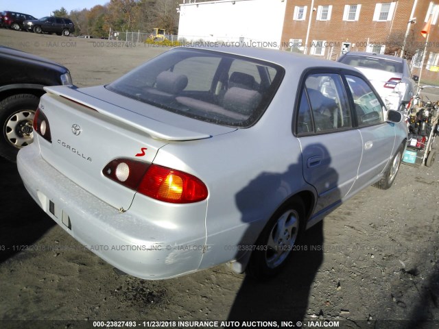 2T1BR12EX1C461162 - 2001 TOYOTA COROLLA CE/LE/S SILVER photo 4