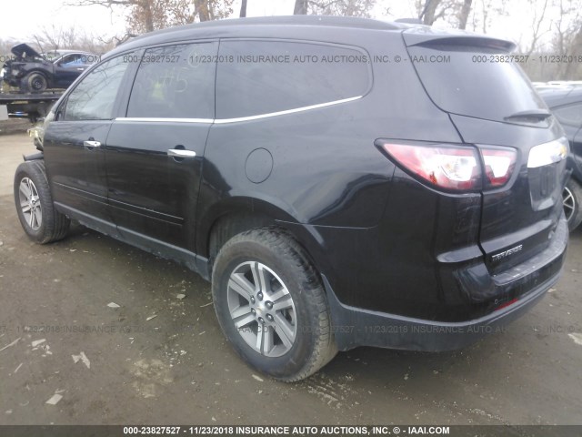 1GNKRGKD3HJ238445 - 2017 CHEVROLET TRAVERSE LT BLACK photo 3