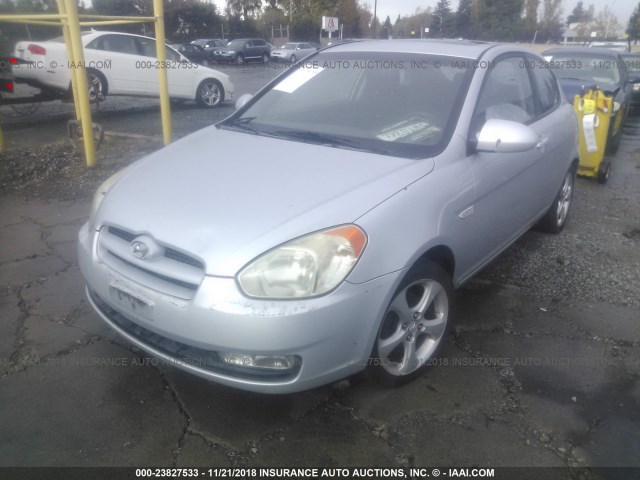 KMHCN36C07U023780 - 2007 HYUNDAI ACCENT SE SILVER photo 2