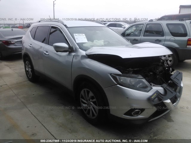 5N1AT2MT9EC766080 - 2014 NISSAN ROGUE S/SL/SV SILVER photo 1