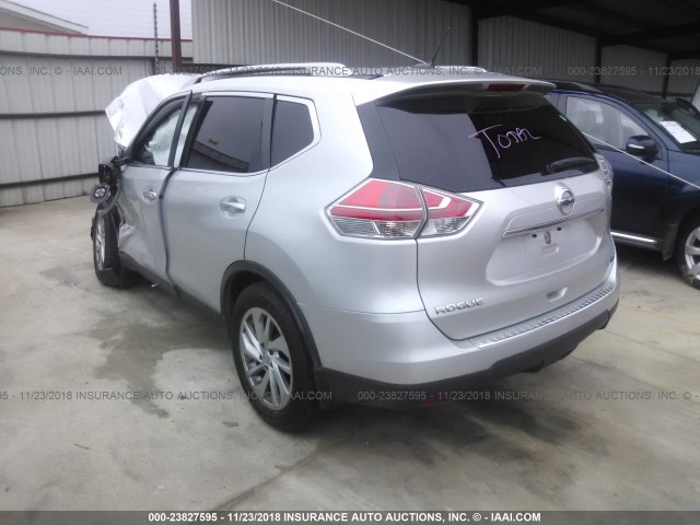 5N1AT2MT9EC766080 - 2014 NISSAN ROGUE S/SL/SV SILVER photo 3