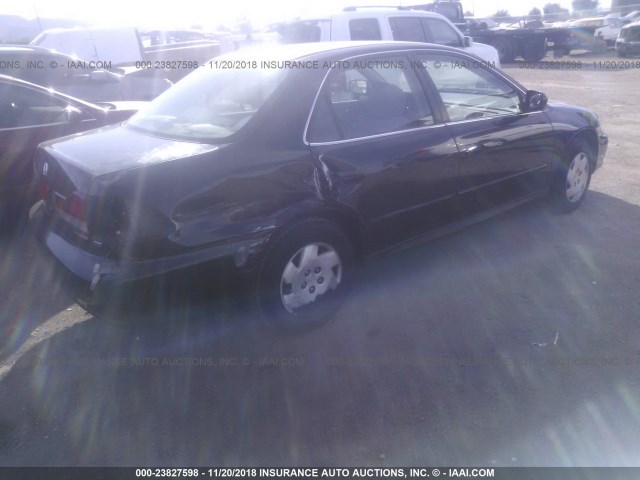 1HGCG16482A065847 - 2002 HONDA ACCORD LX შავი ფოტო 4