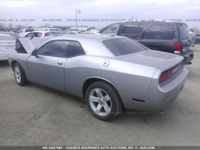 2C3CDYAG1DH695624 - 2013 DODGE CHALLENGER SXT GRAY photo 3