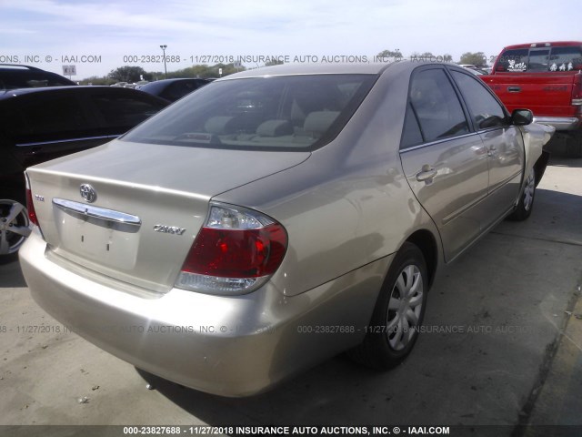 4T1BE32K25U044362 - 2005 TOYOTA CAMRY LE/XLE/SE GOLD photo 4