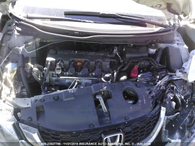 2HGFB2F91FH538511 - 2015 HONDA CIVIC EXL ვერცხლისფერი ფოტო 10