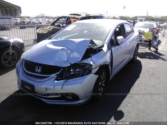 2HGFB2F91FH538511 - 2015 HONDA CIVIC EXL ვერცხლისფერი ფოტო 2