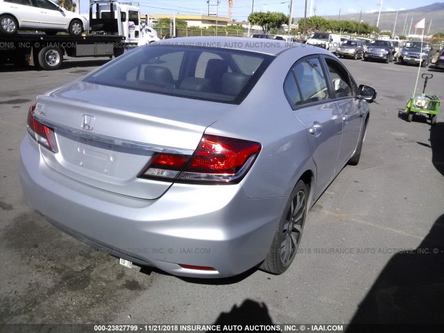 2HGFB2F91FH538511 - 2015 HONDA CIVIC EXL ვერცხლისფერი ფოტო 4