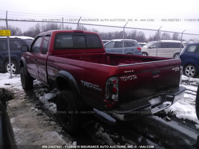 5TEWN72N32Z886881 - 2002 TOYOTA TACOMA XTRACAB RED photo 3