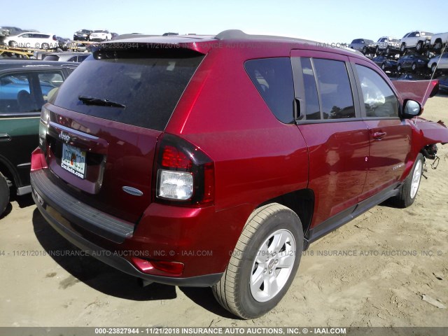 1C4NJCEA9GD743734 - 2016 JEEP COMPASS LATITUDE MAROON photo 4